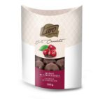 Wiśnie w czekoladzie deserowej w opakowaniu typu łódeczka