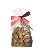 Skorki pomarańczy w czekoladzie deserowej w foliowej saszetce z kokardą