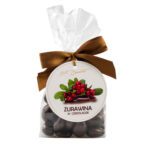 Żurawina w czekoladzie deserowej w foliowej saszetce z kokardą