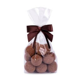 Orzechy laskowe w czekoladzie mlecznej z cynamonem w foliowej saszetce z kokardą