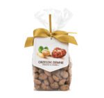 Orzeszki ziemne prażone w karmelu w foliowej saszetce z kokardą i bilecikiem