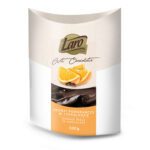 Skórki pomarańczy w czekoladzie deserowej w opakowaniu typu łódeczka