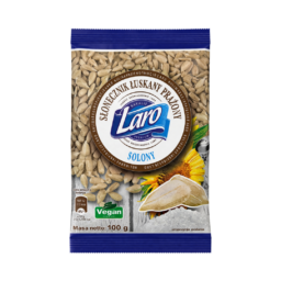 Słonecznik prażony solony w opakowaniu z symbolicznym zdjęciem produktu