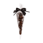 Migdały w czekoladzie deserowej w foliowym rożku z kokardą