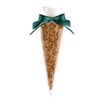 Słonecznik w karmelu w foliowym rożku z kokardą