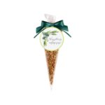 Słonecznik w karmelu w ozdobnym rożku z kokardą