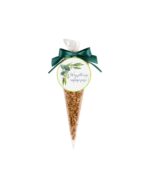 Słonecznik w karmelu w ozdobnym rożku z kokardą