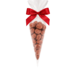 Maliny liofilizowane w czekoladzie mlecznej pudrowane maliną