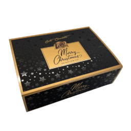 Bombonierka czarno-złota merry christmas