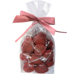 maliny liofilizowane w czekoladzie deserowej pudrowane maliną