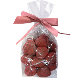 maliny liofilizowane w czekoladzie deserowej pudrowane maliną