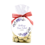 migdaly w czekoladzie bialej z platkami kwiatow