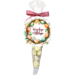 migdaly w czekoladzie bialej z platkami kwiatow