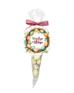 migdaly w czekoladzie bialej z platkami kwiatow