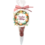 Maliny liofilizowane w czekoladzie pudrowane maliną