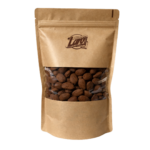 Migdały w czekoladzie mlecznej pudrowane kakao i złotem jadalnym