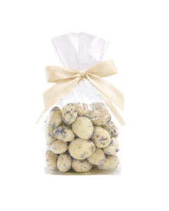 Migdały w czekoladzie białej z płatkami kwiatów